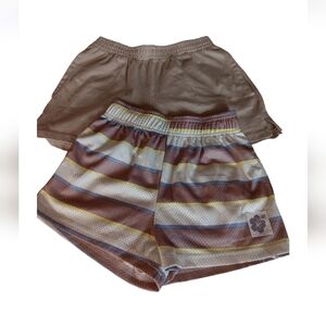 Grayson Threads &wild Fable Two-Pair Shorts Set in Brown, Cream & Yellow, #XXS